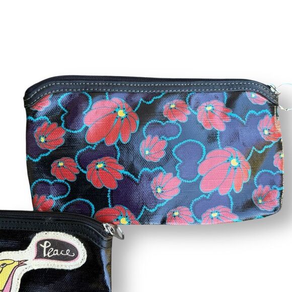 Sakroots 3-piece Pouch Artist Circle Peace Cases Zipper Cosmetic Toiletry Bags - Picture 3 of 11